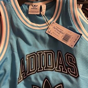 Adidas Light Blue Athletic Tank Jersey $45